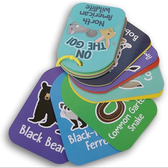 SOLD-Backpack Flash Cards - 20 Pc on Plastic Ring (North American Wildlife) - Picture 2 of 5